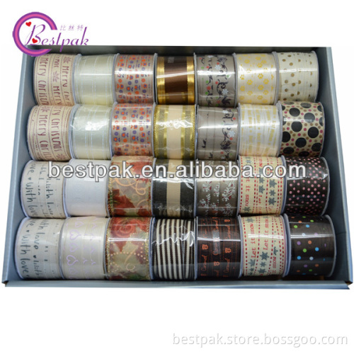 elegant words glitter printed ribbon